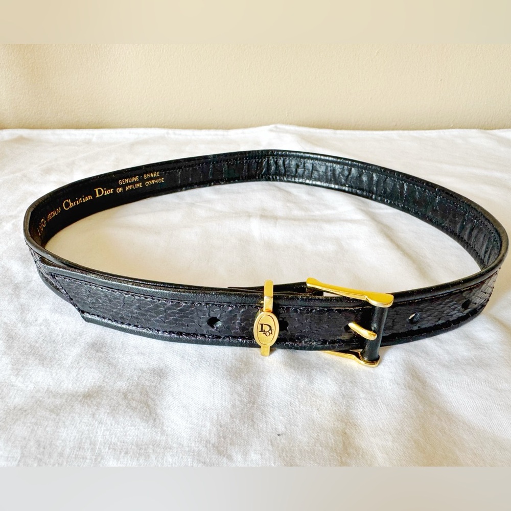 Dior Black and Gold Women's Belt
